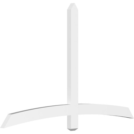 Ekena Millwork Bellingham Architectural Grade PVC Gable Bracket, 72"W x 45"H x 2"D x 4"F, 15/12 Pitch GBP072X45X0204BEL00